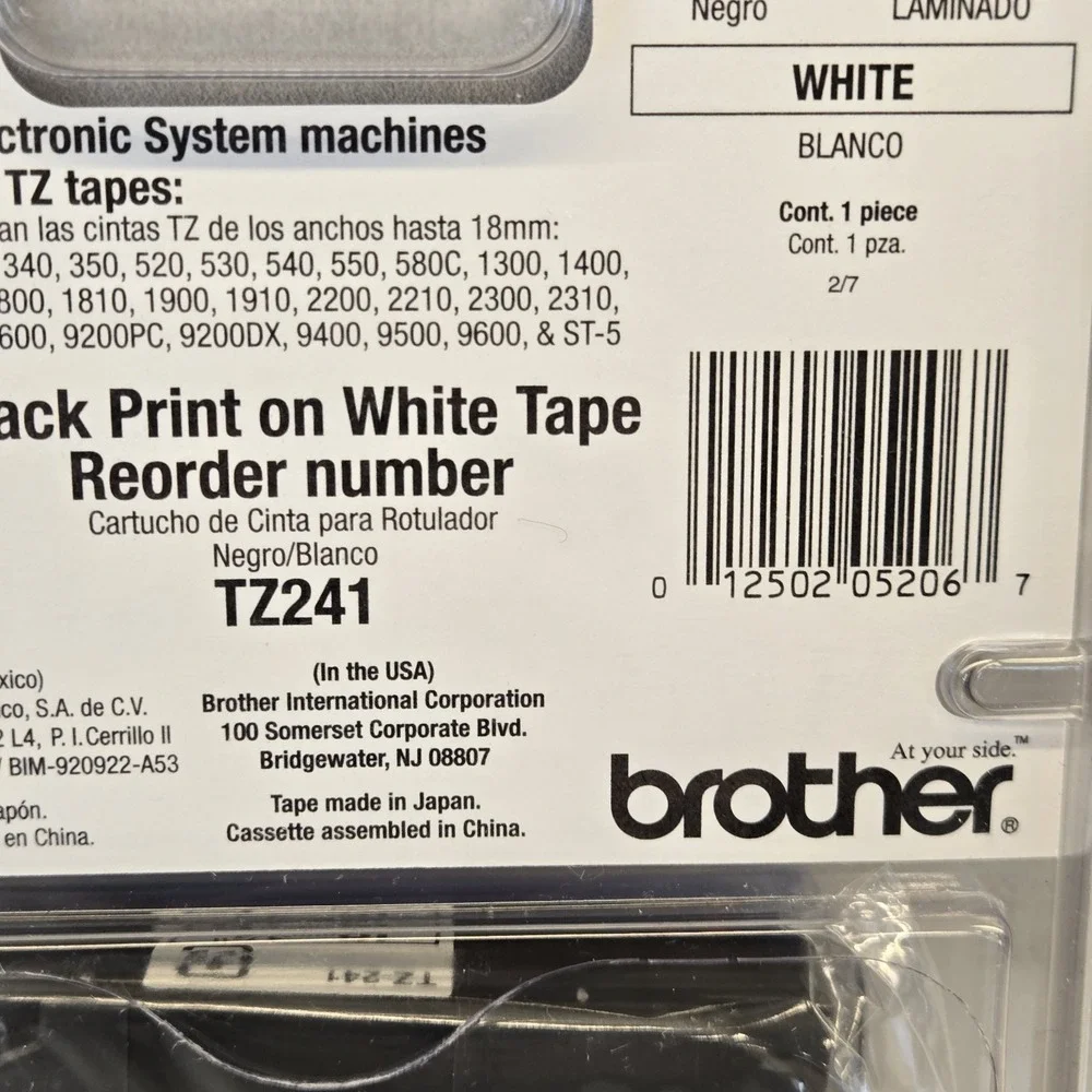 Brother P-touch TZ-221 Label Tape 9mm (3/8